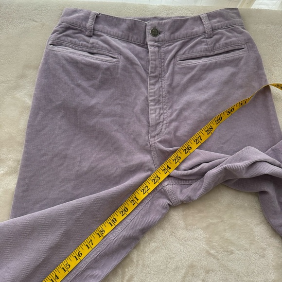A.L.C. Jay Corduroy High-rise Wide-leg Cropped Pants 4 Purple Lavender - Picture 8 of 9